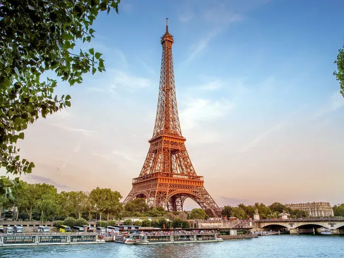 Framed Print : View of Eiffel Tower and Seine River, Invalides, Paris, Ile de France, France Framed Print : View of Eiffel Tower and Seine River, Invalides, Paris, Ile de France, France