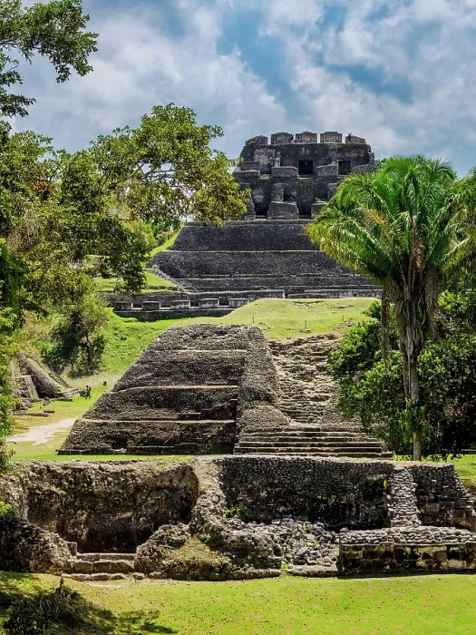 Framed Print : View towards El Castillo, Xunantunich Archaeological Site, Cayo District, Belize
