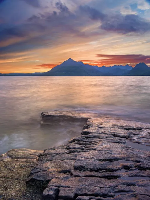 Framed Print : View from Elgol Beach at Sunset on Loch Scavaig towards the Cuillin Hills, Isle of Skye, Inner Hebrides, Highlands, Scotland, UK Framed Print : View from Elgol Beach at Sunset on Loch Scavaig towards the Cuillin Hills, Isle of Skye, Inner Hebrides, Highlands, Scotland, UK