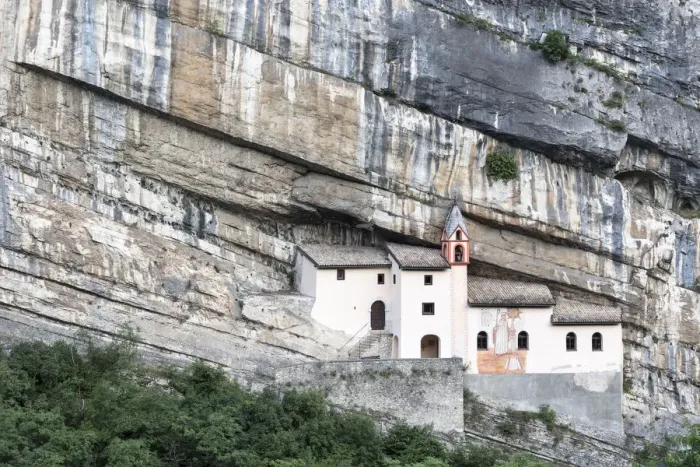 Framed Print : A view of Eremo di San Colombano, a monastery in Trambileno, Province of Trento, Italy