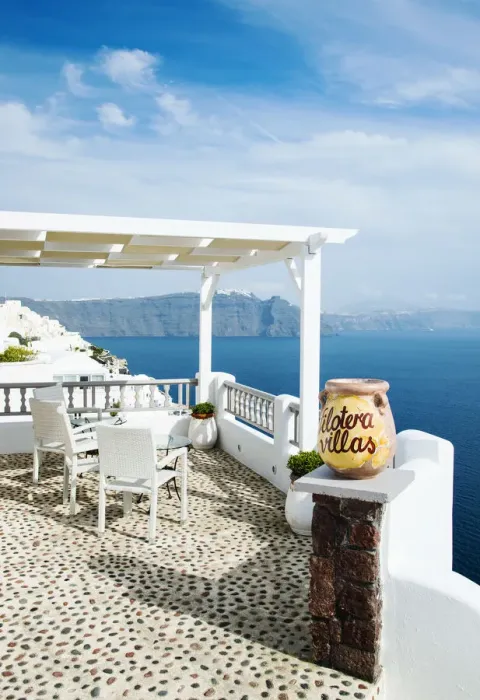 Framed Print : A view towards Fira, Oia, Santorini, Greece