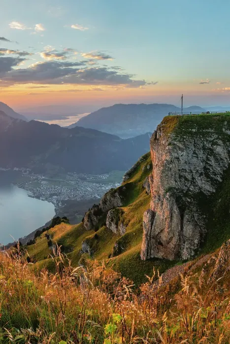 Framed Print : View from Fronalpstock on Lake Lucerne, Morschach, Canton Schwyz, Switzerland Framed Print : View from Fronalpstock on Lake Lucerne, Morschach, Canton Schwyz, Switzerland