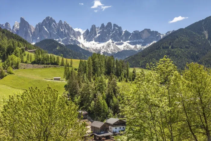 Framed Print : View to the Geisler group mountain range from St. Magdalena, Villnoesstal, South Tyrol, Italy Framed Print : View to the Geisler group mountain range from St. Magdalena, Villnoesstal, South Tyrol, Italy