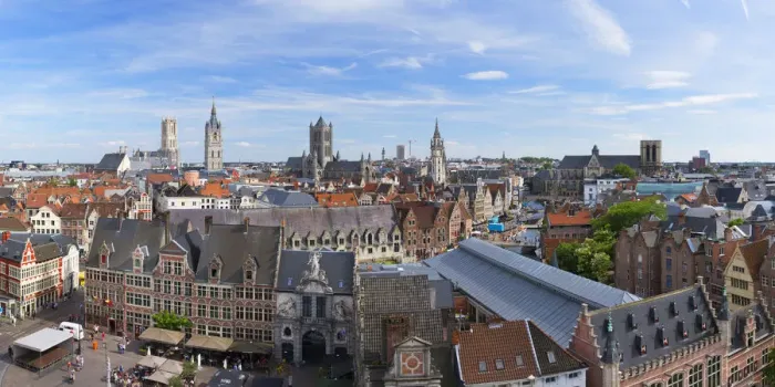 Framed Print : View of Ghent, Flanders, Belgium Framed Print : View of Ghent, Flanders, Belgium