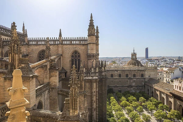 View from the Giralda tower of the Cathedral over Sevilla, UNESCO World Heritage Site