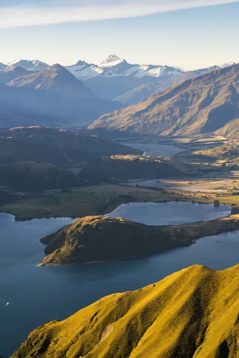 Framed Print : View on Glendhu Bay and Mt Aspring from Roys Peak lookout