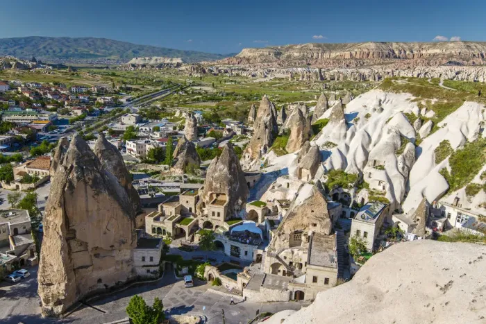 Framed Print : Top view over Goreme with Red Valley in the background, Cappadocia, Turkey Framed Print : Top view over Goreme with Red Valley in the background, Cappadocia, Turkey