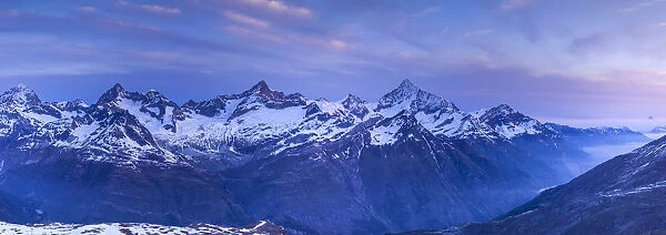 View from Gornergrat above Zermatt, Valais, Switzerland