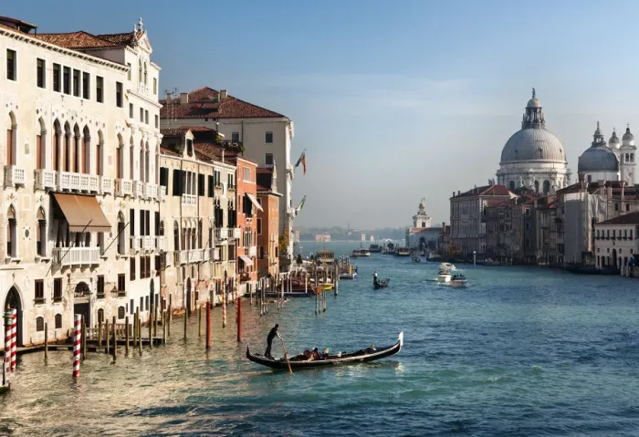 Framed Print : View over Grand Canal towards Basilica di Santa Maria della Salute from Accademia Bridge Framed Print : View over Grand Canal towards Basilica di Santa Maria della Salute from Accademia Bridge