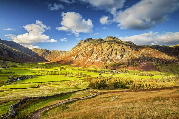 View over Great Langdale, Lake District National Park, Cumbria, England