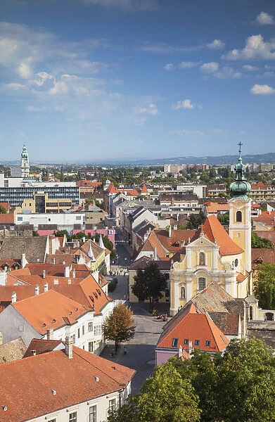 View of Gyor, Western Transdanubia, Hungary