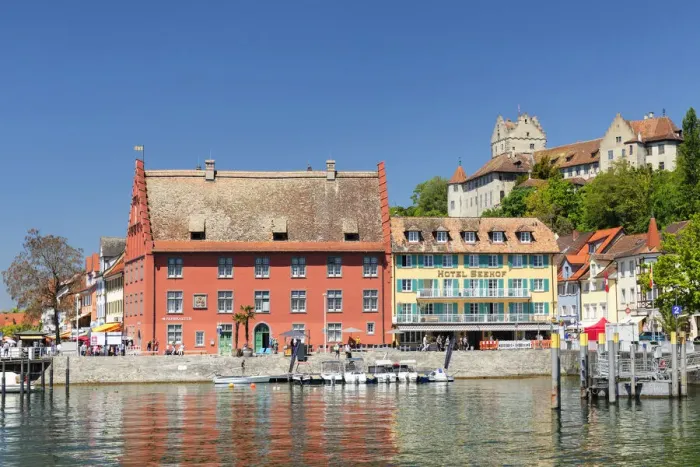 Framed Print : View from the harbour to the Old Castle, Meersburg, Upper Swabia, Baden-Wurttemberg, Germany Framed Print : View from the harbour to the Old Castle, Meersburg, Upper Swabia, Baden-Wurttemberg, Germany