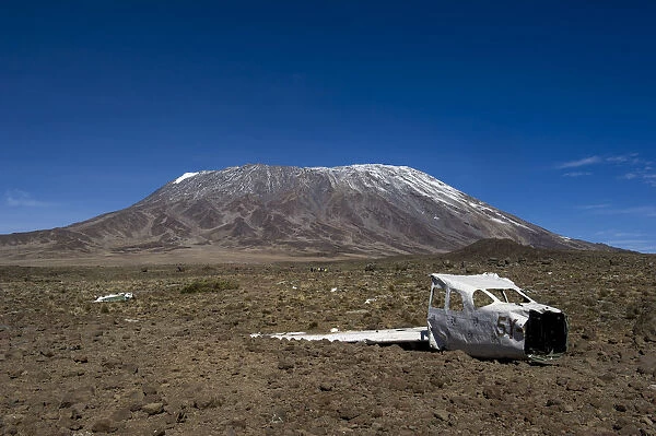 View of the highest peak of Mount Kilimanajro, Kibo summit at 19, 340ft