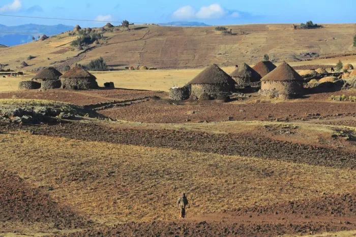 Framed Print : View of highlands near Dilbe, Amhara region, Ethiopia Framed Print : View of highlands near Dilbe, Amhara region, Ethiopia