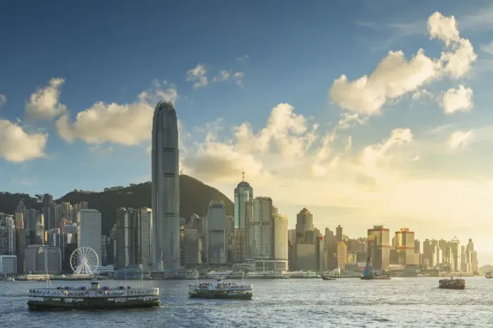Framed Print : View of Hong Kong Island skyline, Hong Kong, China Framed Print : View of Hong Kong Island skyline, Hong Kong, China