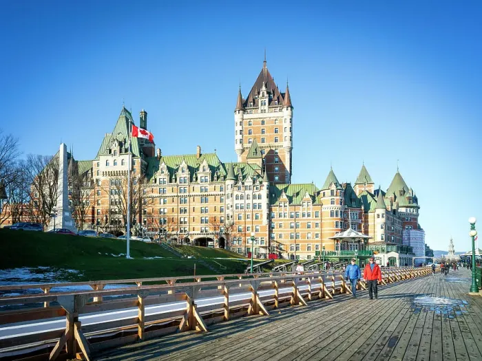 Framed Print : View of Hotel Fairmont Chateau Frontenac and Dufferin Terrace, Old Quebec City, Quebec, Canada Framed Print : View of Hotel Fairmont Chateau Frontenac and Dufferin Terrace, Old Quebec City, Quebec, Canada