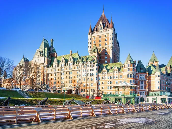 Framed Print : View of Hotel Fairmont Chateau Frontenac and Dufferin Terrace, Old Quebec City, Quebec, Canada Framed Print : View of Hotel Fairmont Chateau Frontenac and Dufferin Terrace, Old Quebec City, Quebec, Canada
