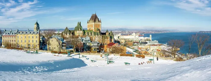 Framed Print : View of Hotel Fairmont Chateau Frontenac and Dufferin Terrace, Old Quebec City, Quebec, Canada Framed Print : View of Hotel Fairmont Chateau Frontenac and Dufferin Terrace, Old Quebec City, Quebec, Canada