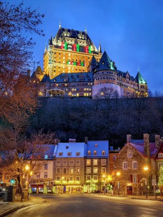 Framed Print : View to Hotel Fairmont Le Chateau Frontenac from Petit Champlain, UNESCO World Heritage Old Quebec City, Quebec, Canada Framed Print : View to Hotel Fairmont Le Chateau Frontenac from Petit Champlain, UNESCO World Heritage Old Quebec City, Quebec, Canada