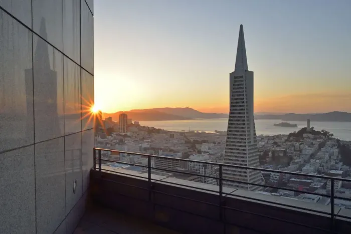 Framed Print : View from Hotel Mandarin Oriental, San Francisco, California, USA