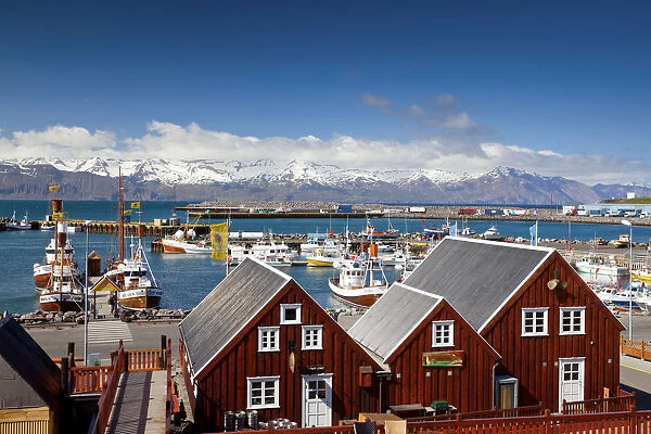 View over Husavik Harbour, Iceland