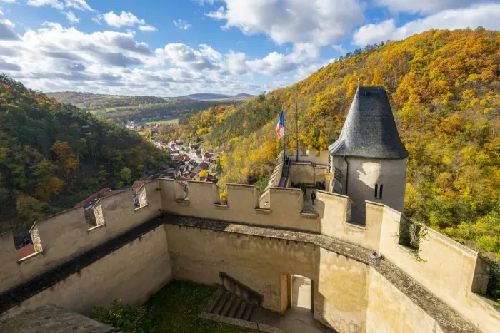 Framed Print : View from Karlstejn Castle, Karlstejn, Beroun District, Central Bohemian Region, Czech Republic Framed Print : View from Karlstejn Castle, Karlstejn, Beroun District, Central Bohemian Region, Czech Republic