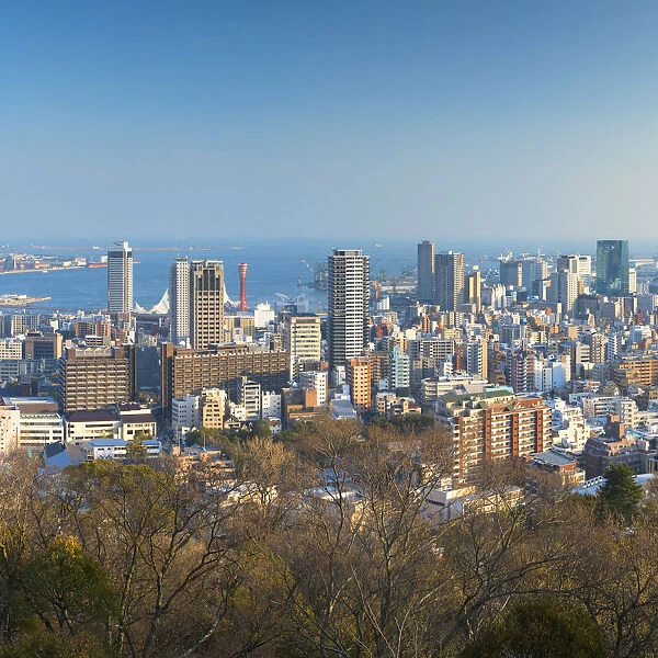 View of Kobe skyline, Kobe, Kansai, Japan