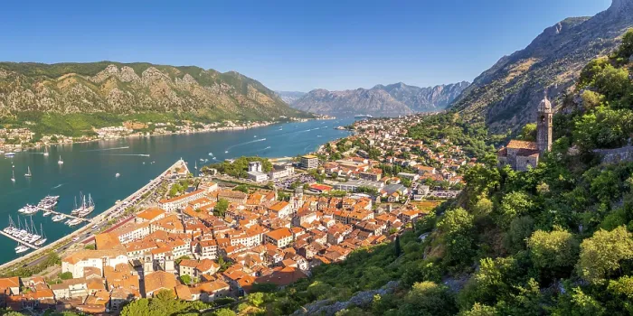 Framed Print : View over Kotor, Kotor Bay, Montenegro Framed Print : View over Kotor, Kotor Bay, Montenegro