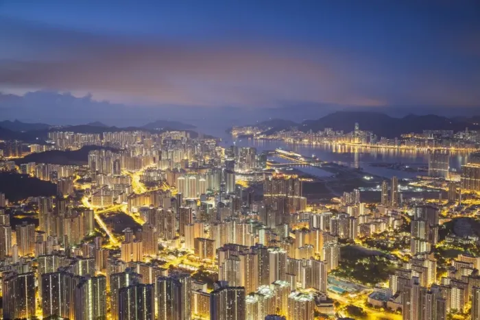 Framed Print : View of Kowloon and Hong Kong Island, Hong Kong, China Framed Print : View of Kowloon and Hong Kong Island, Hong Kong, China