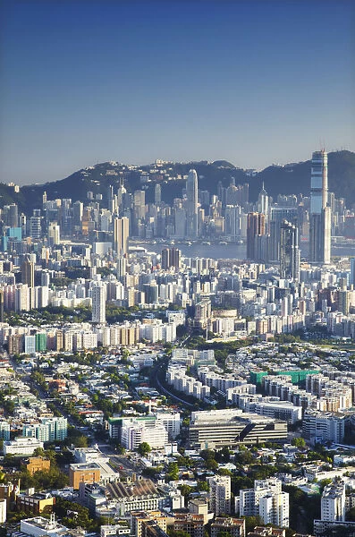 View of Kowloon and Hong Kong Island from Lion Rock, Hong Kong, China