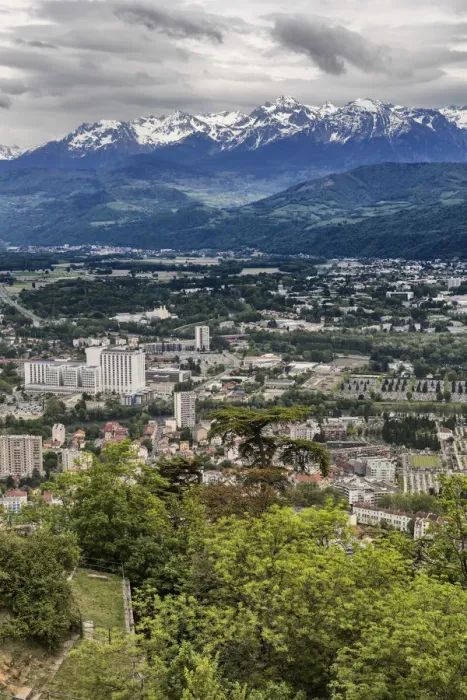 Framed Print : View from la Bastille, Grenoble, Rhone-Alpes region, department of Isere, France Framed Print : View from la Bastille, Grenoble, Rhone-Alpes region, department of Isere, France