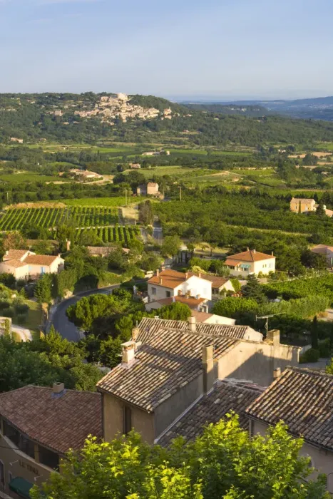 Framed Print : View Towards Lacoste from Bonnieux Vaucluse, Provence Alpes Cote D Azur, France Framed Print : View Towards Lacoste from Bonnieux Vaucluse, Provence Alpes Cote D Azur, France