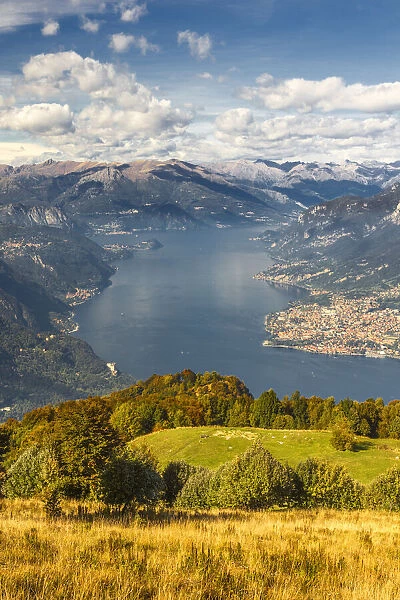 A view of lake Como (ramo di Lecco) from Sev refuge, Corni di Canzo mountains, Valbrona