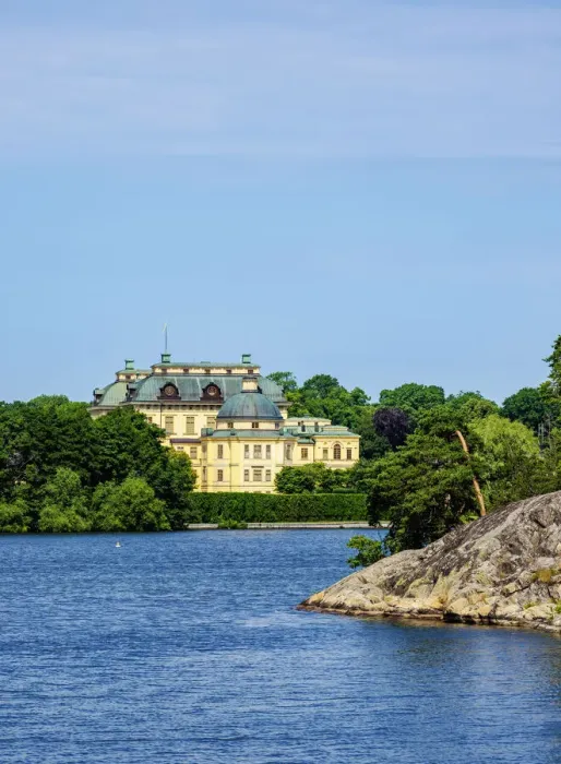 Framed Print : View over the Lake Malar towards the Drottningholm Palace, Stockholm, Stockholm County, Sweden