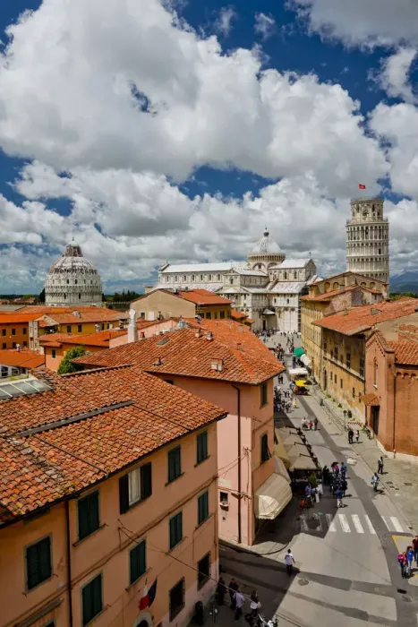 Framed Print : View over Leaning Tower, Cathedral & Bapistry, Pisa, Tuscany, Italy Framed Print : View over Leaning Tower, Cathedral & Bapistry, Pisa, Tuscany, Italy