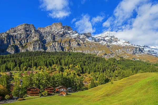 View on Leukerbad, Valais, Switzerland