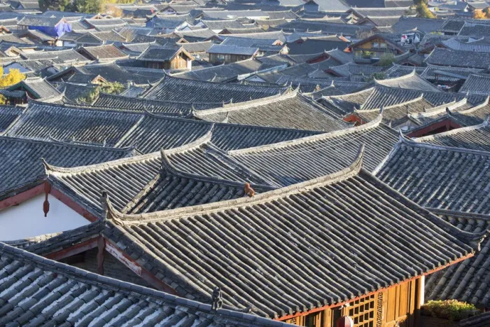 Framed Print : View of Lijiang (UNESCO World Heritage Site), Yunnan, China
