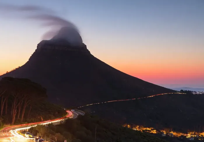 Framed Print : View of Lions Head at sunset, Cape Town, Western Cape, South Africa