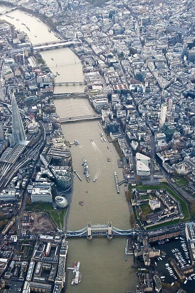 View of London from the air, England, UK