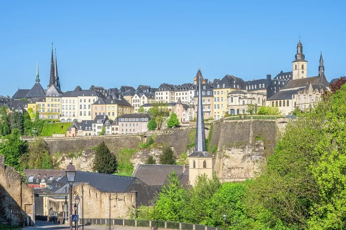 Framed Print : View at the Luxembourg old town from Rham plateau