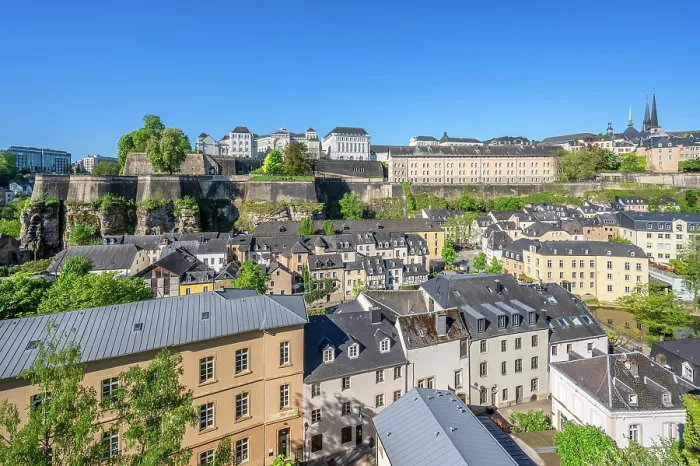 Framed Print : View at the Luxembourg old town from Rham plateau Framed Print : View at the Luxembourg old town from Rham plateau