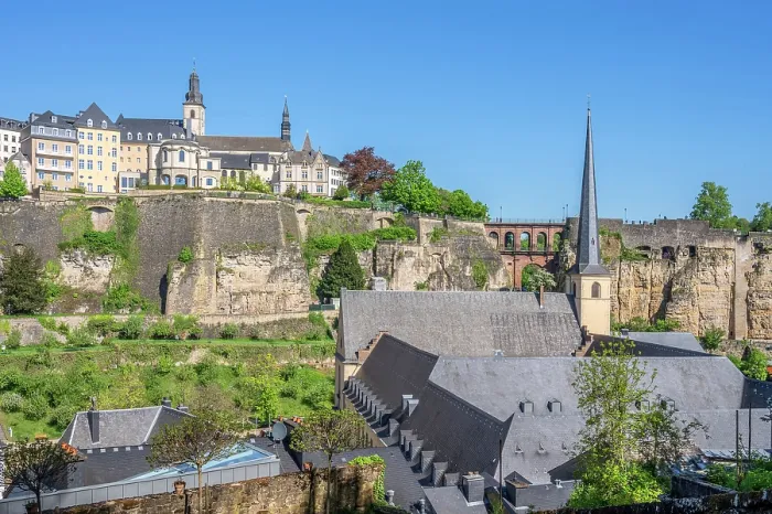 Framed Print : View at the Luxembourg old town from Rham plateau Framed Print : View at the Luxembourg old town from Rham plateau