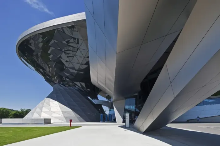 Framed Print : View of the main entrance to BMW Welt (BMW World), a multi-functional customer experience Framed Print : View of the main entrance to BMW Welt (BMW World), a multi-functional customer experience