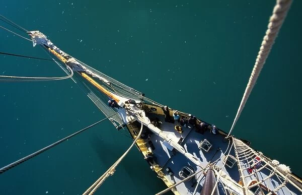 View from the top of the main mast