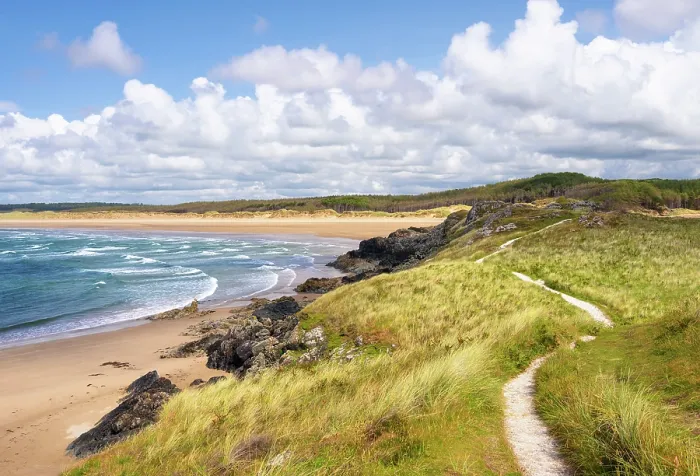 Framed Print : View towards Malltraeth Sands beach from Llanddwyn Island in Anglesey, Wales Framed Print : View towards Malltraeth Sands beach from Llanddwyn Island in Anglesey, Wales