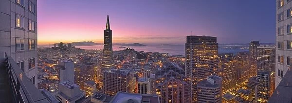 View from the Mandarin Oriental Hotel, San Francisco, California, USA