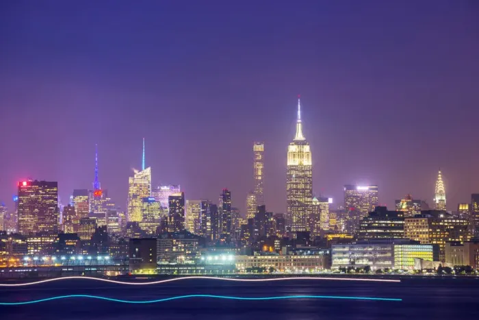 Framed Print : View of Manhattan skyline, New York, USA Framed Print : View of Manhattan skyline, New York, USA