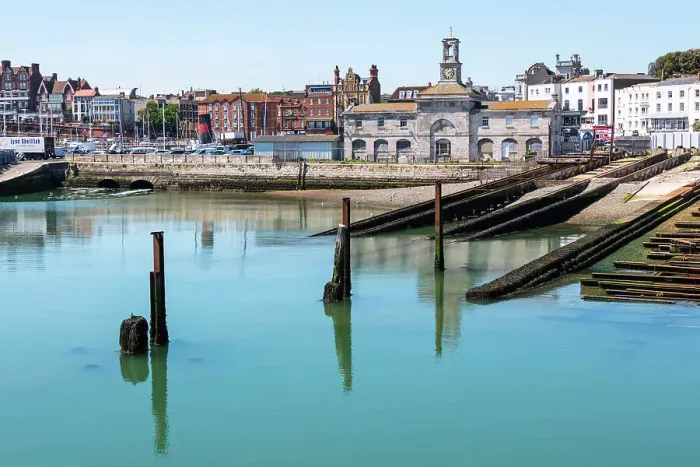 Framed Print : View towards Maritime Museum, situated in the Clock House on the quayside of the Royal Harbour of Ramsgate, Kent, England Framed Print : View towards Maritime Museum, situated in the Clock House on the quayside of the Royal Harbour of Ramsgate, Kent, England