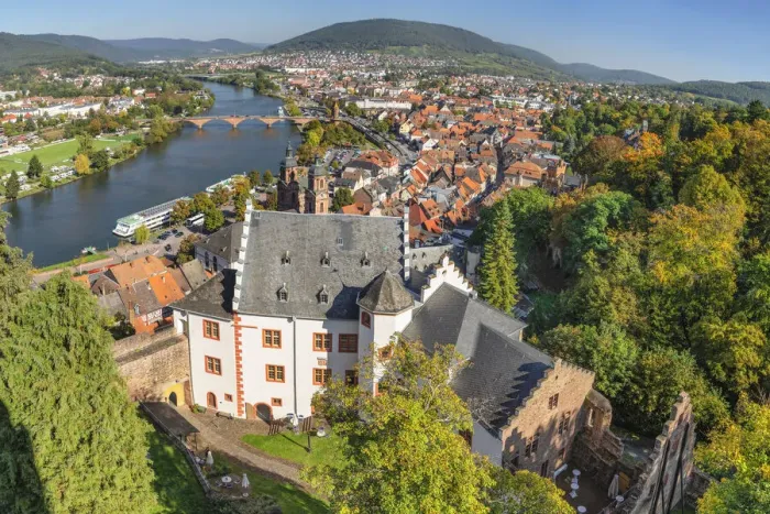 Framed Print : View from Mildenburg Castle over the old town of Miltenberg, Lower Franconia, Bavaria, Germany Framed Print : View from Mildenburg Castle over the old town of Miltenberg, Lower Franconia, Bavaria, Germany