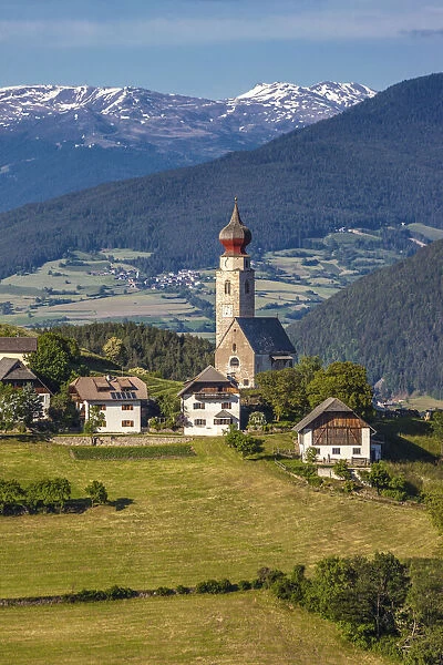 View of Mittelberg am Ritten, Renon, South Tyrol, Italy